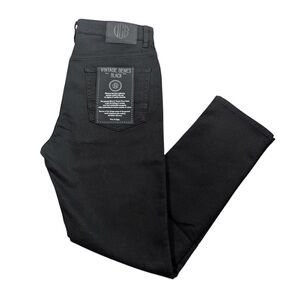 VGB Vintage Genes Black Slim Fit Black French Terry Denim Jeans Mens 30x30 NWT